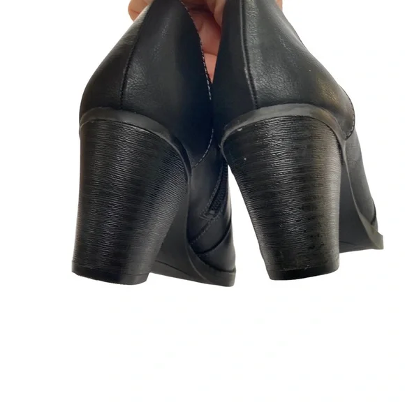 Natural Soul Black Heeled Booties High Heel Ankle boots size 6.5 M  EUC - Picture 7 of 13